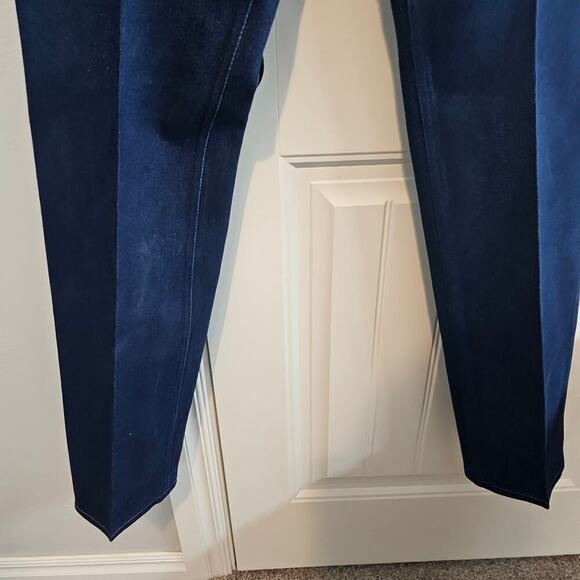 Vintage Lee Jeans Mens Size 34x36 80s Dark Wash High Rise Western Ranch Denim - Picture 4 of 11